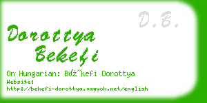 dorottya bekefi business card